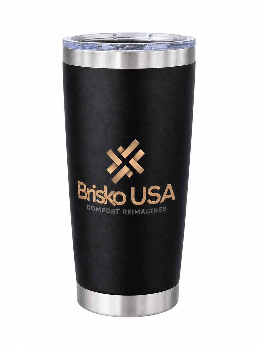 Black Brisko USA 20 ounce tumbler